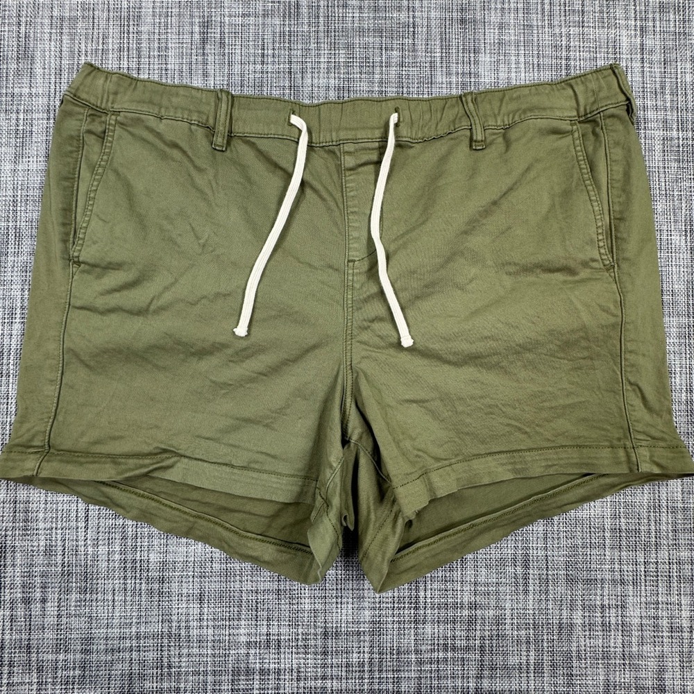 Torrid Weekend Shorts Womens 3 3X 22-24 Olive Green Cotton Stretch Drawstring